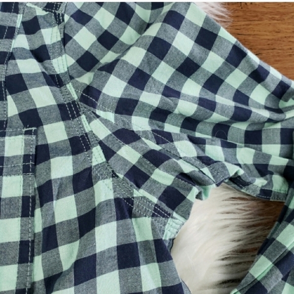 Duluth Trading Co ORGANIC cotton pocket plaid shirt top Medium - Picture 10 of 11